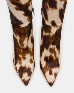 NITRO BROWN COW PRINT WIDE CALF -Steve Madden Shop STEVEMADDEN SHOES NITRO C W BROWN MULTI 04