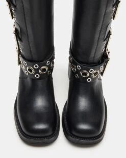 RAMPAGE BLACK LEATHER -Steve Madden Shop STEVEMADDEN SHOES RAMPAGE BLACK LEATHER 04