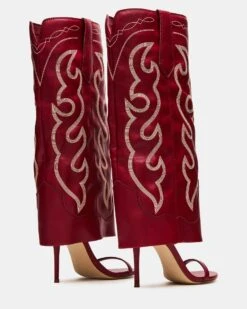 RAVINE WESTERN RED -Steve Madden Shop STEVEMADDEN SHOES RAVINE WEST RED 02