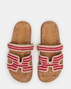 MAYVEN WOVEN RED/BEIGE -Steve Madden Shop STEVEMADDEN SHOES RED BEIGE 03