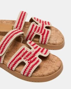 MAYVEN WOVEN RED/BEIGE -Steve Madden Shop STEVEMADDEN SHOES RED BEIGE 04