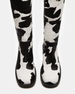 RIGGS BLACK COW PRINT -Steve Madden Shop STEVEMADDEN SHOES RIGGS H BLACK WHITE 04 e733510c 0129 4a0d bff9 c8907ba4dc41