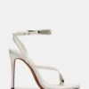 TIA RHINESTONES WHITE SATIN -Steve Madden Shop STEVEMADDEN SHOES TIA R WHITE SATIN