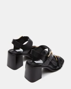 TRESSA BLACK LEATHER -Steve Madden Shop STEVEMADDEN SHOES TRESSA BLACK LEATHER SIDE