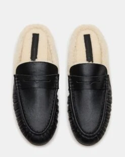RAFE FAUX FUR BLACK LEATHER -Steve Madden Shop STEVEMADDEN SHOE RAFE F BLACK LEATHER 04
